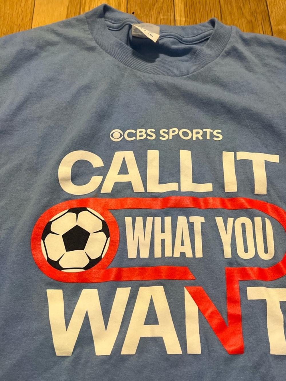CBS Sports Baby Blue 'Call It What You Want' Blue Graphic Tee (Medium)